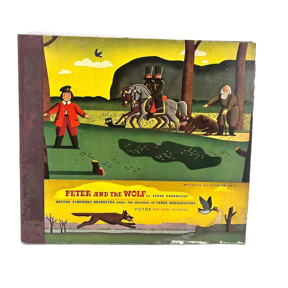 Prokofieff Peter and the Wolf RCA Victor Red Seal 3 - 78 RPMs Album M-566